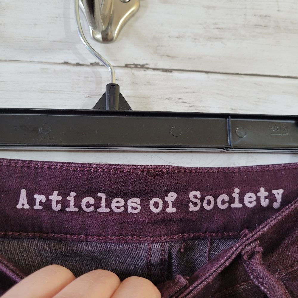 Articles of Society Sarah Cut Off Hem Ankle Skinny Jeans in Boise / Plum Size 28 - Picture 11 of 15